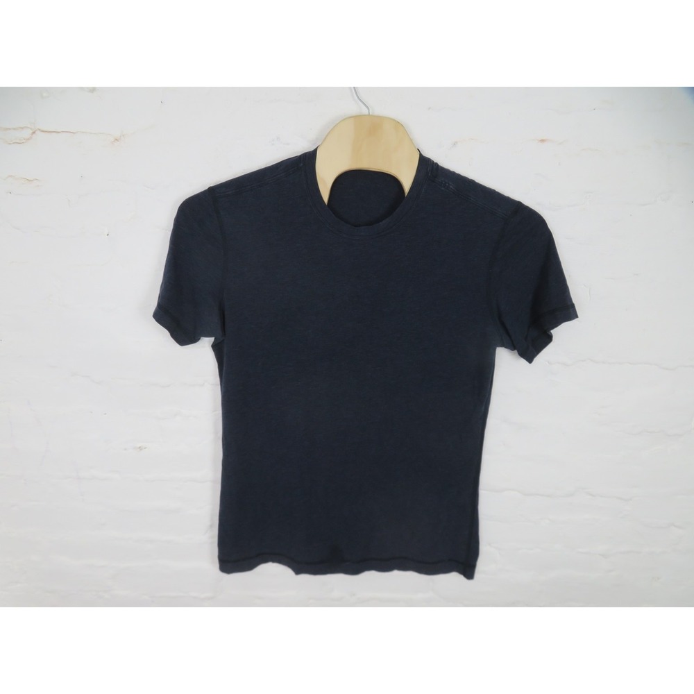 Lululemon Shirt Mens Large Blue Solid Crewneck Short Sleeve Basic Tee